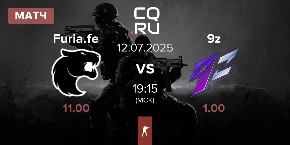 Матч FURIA Esports Female Furia.fe vs 9z Team 9z | 12.07
