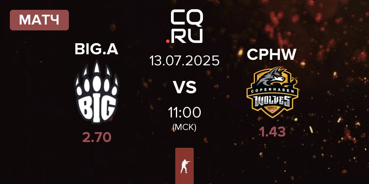 Матч BIG Academy BIG.A vs Copenhagen Wolves CPHW | 13.07