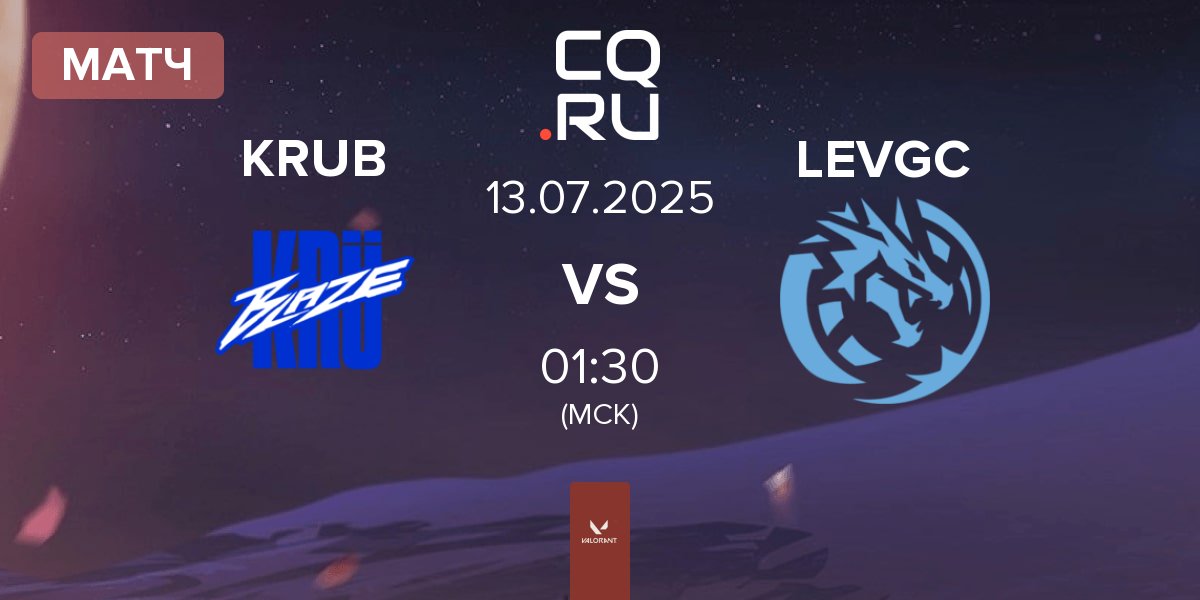 Матч KRÜ Blaze KRU.B vs Leviatán GC LEVGC | 13.07