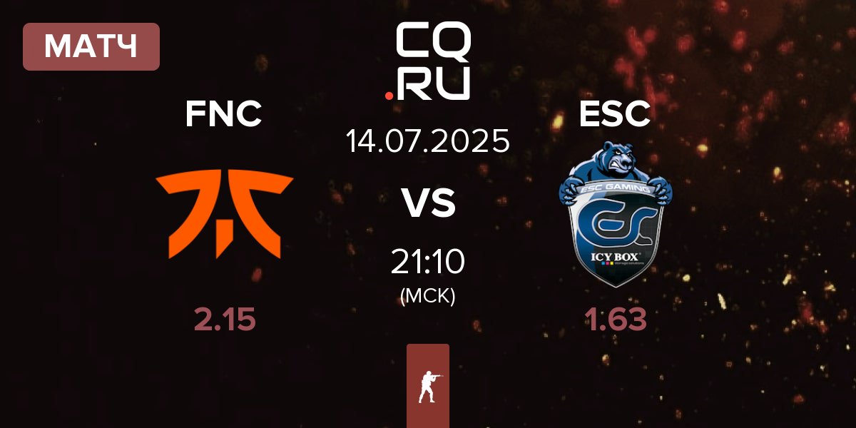 Матч Fnatic FNC vs ESC Gaming ESC | 14.07