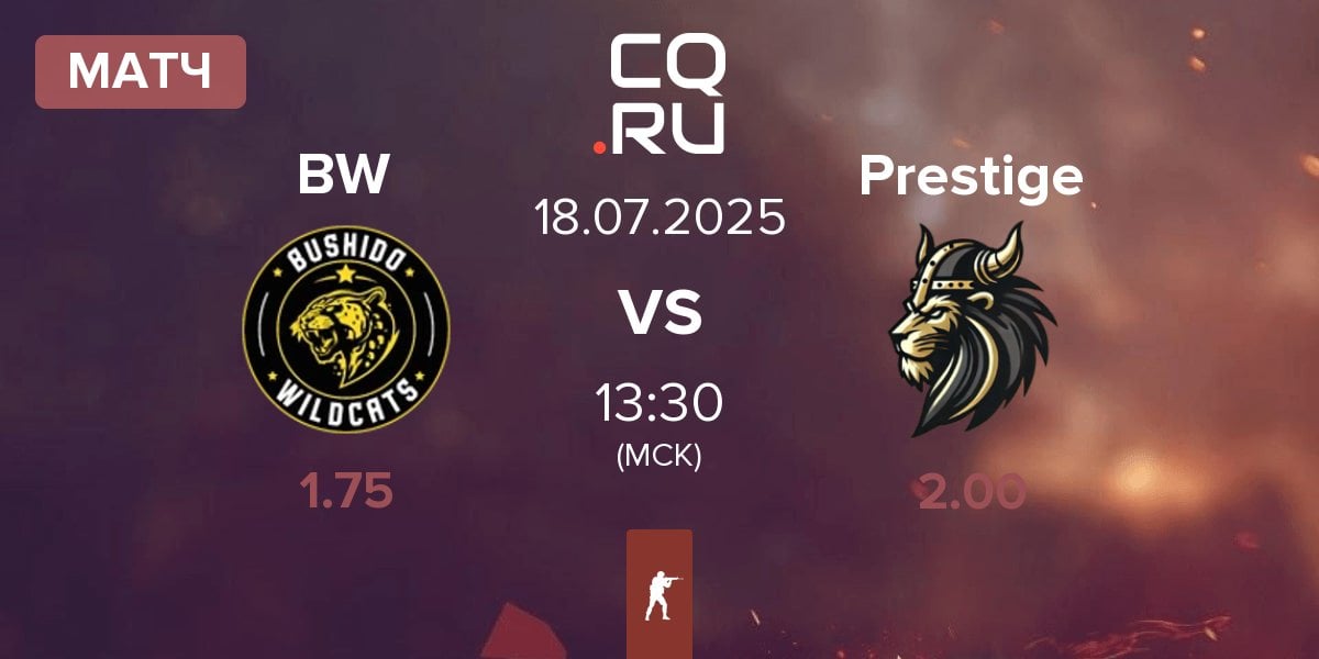 Матч Bushido Wildcats BW vs Prestige | 18.07