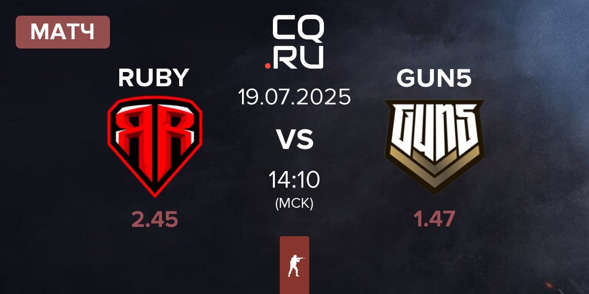 Матч RUBY vs GUN5 Esports GUN5 | 19.07