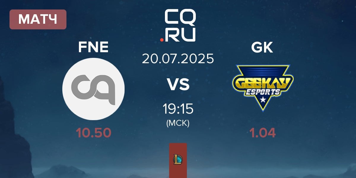 Матч FN Esports FNE vs Geekay Esports GK | 20.07