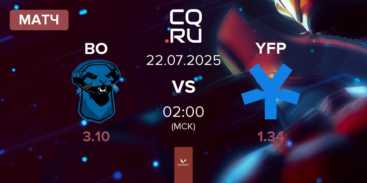 Матч Blue Otter BO vs YFP Gaming YFP | 22.07