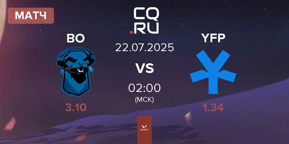 Матч Blue Otter BO vs YFP Gaming YFP | 22.07