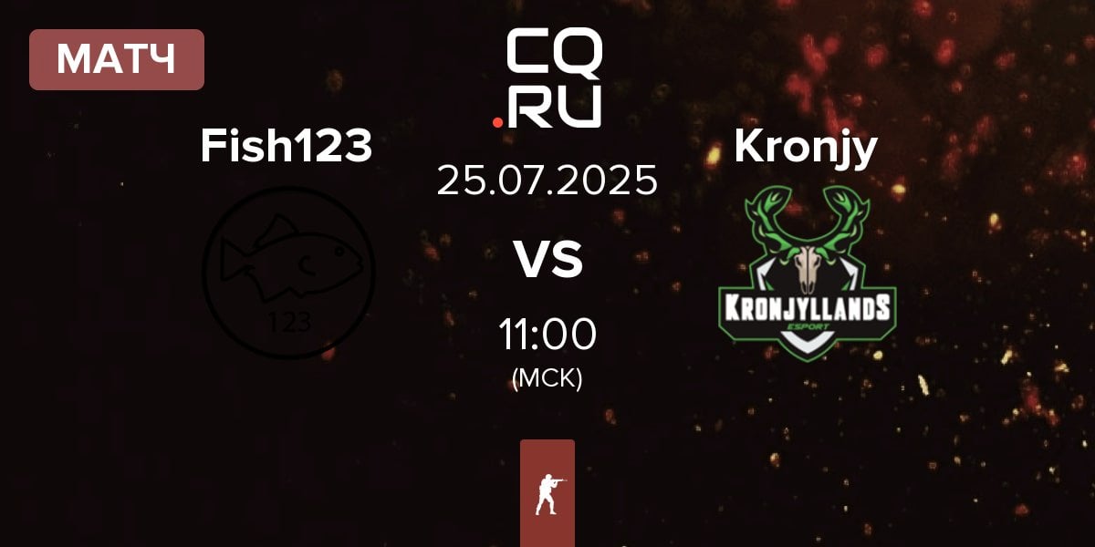 Матч Fish123 vs Kronjyllands esports Kronjy | 25.07