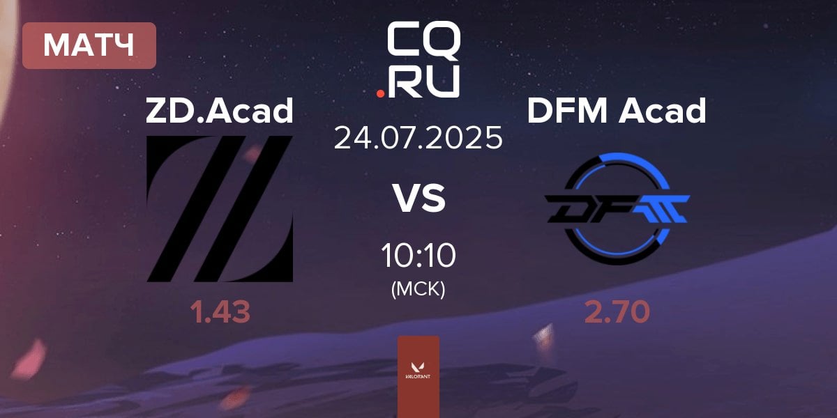 Матч ZETA DIVISION ACADEMY ZD.Acad vs DetonatioN FocusMe Academy DFM Acad | 24.07