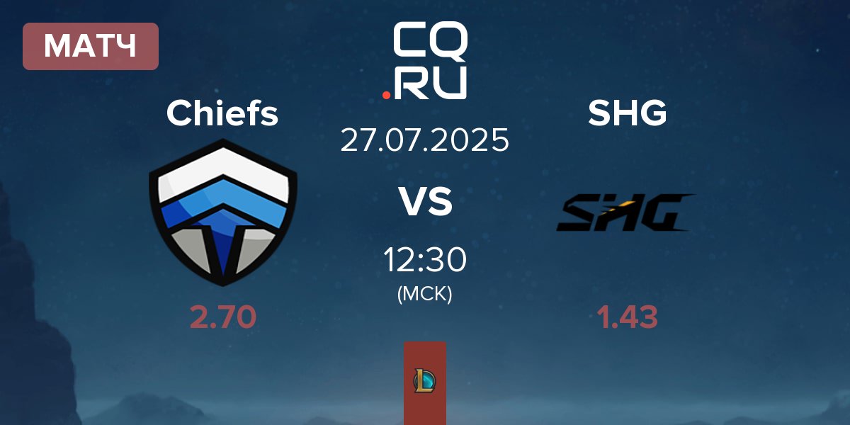 Матч Chiefs eSports Club Chiefs vs Fukuoka SoftBank Hawks gaming SHG | 27.07