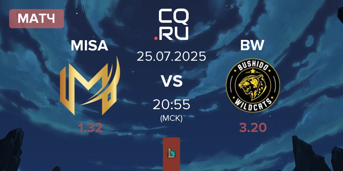 Матч Misa Esports MISA vs Bushido Wildcats BW | 25.07