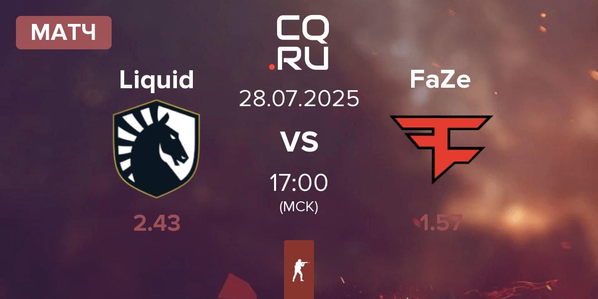 Матч Team Liquid Liquid vs FaZe Clan FaZe | 28.07