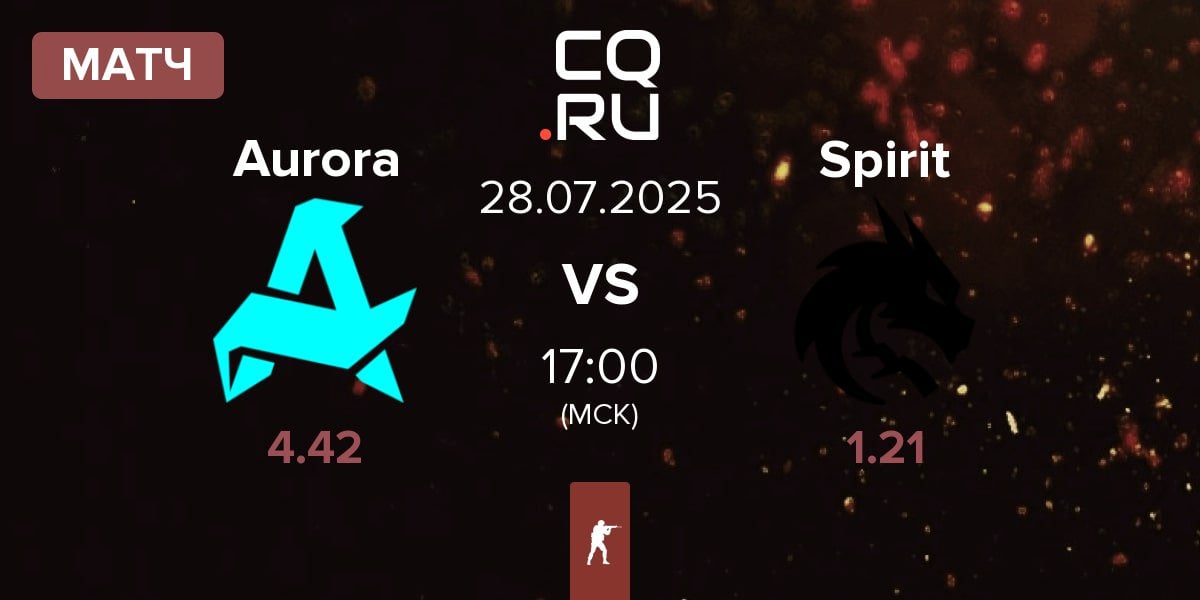 Матч Aurora Gaming Aurora vs Team Spirit Spirit | 28.07