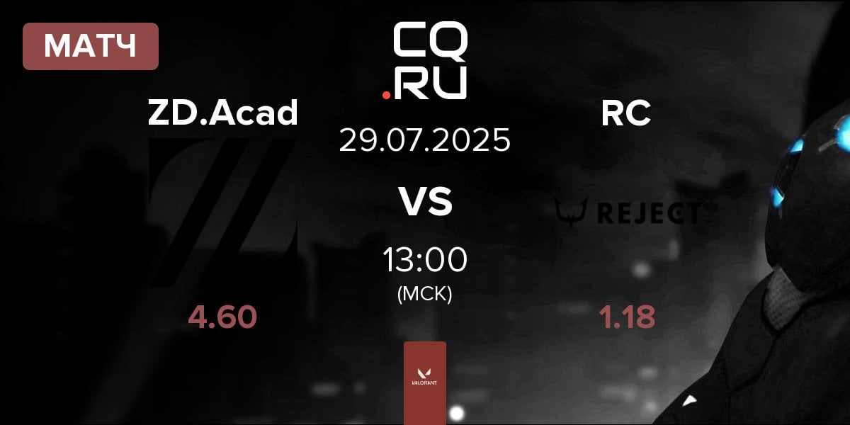 Матч ZETA DIVISION ACADEMY ZD.Acad vs REJECT RC | 29.07
