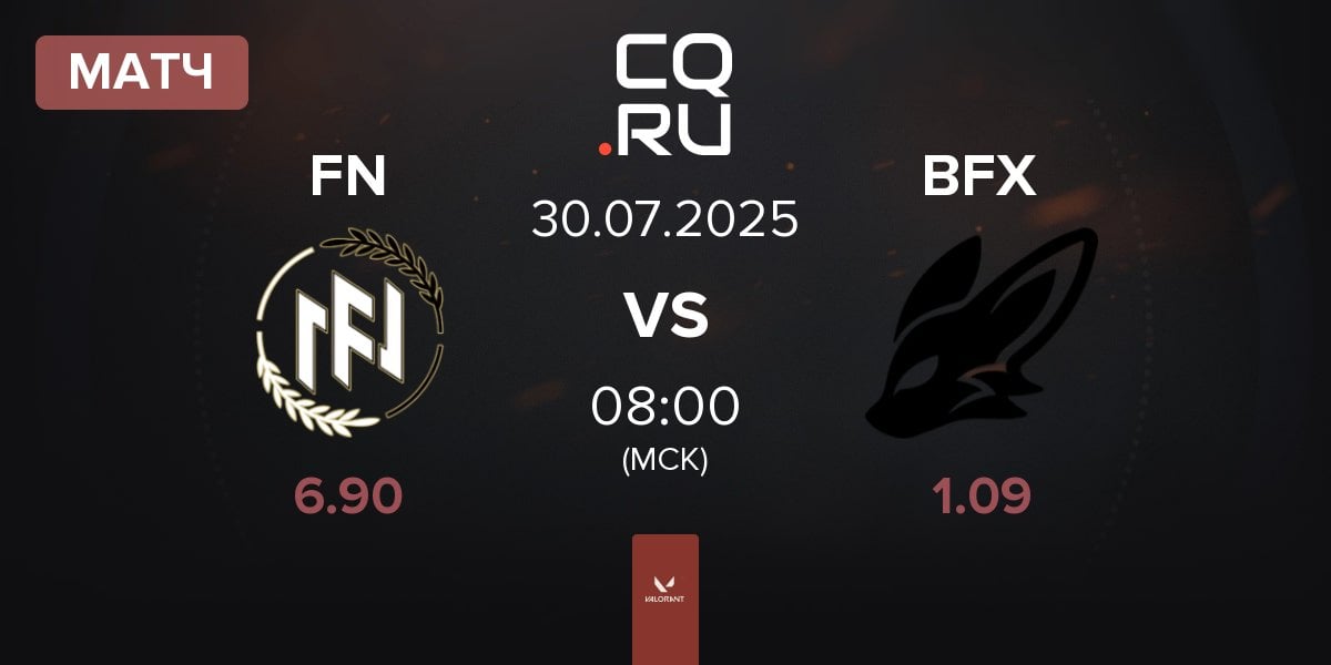 Матч FN Esports FN vs FearX BFX | 30.07