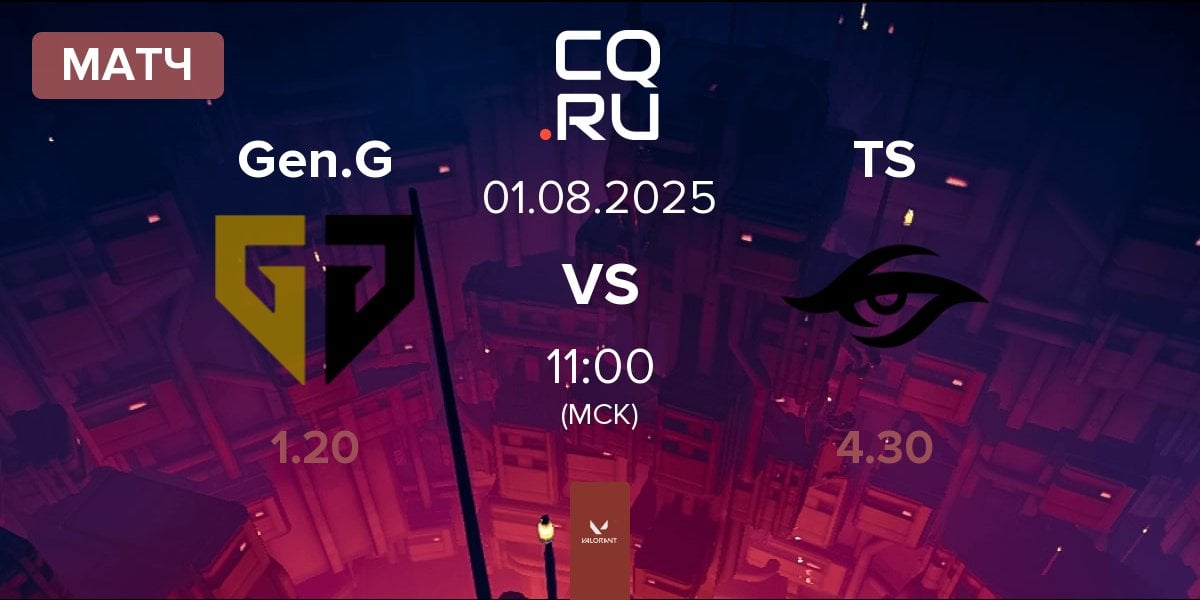 Матч Gen.G Esports Gen.G vs Team Secret TS | 01.08