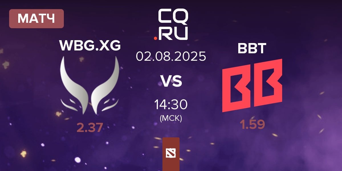 Матч Xtreme Gaming WBG.XG vs BetBoom Team BBT | 02.08