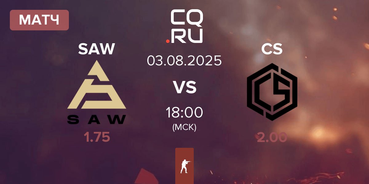 Матч SAW vs CYBERSHOKE Esports CS | 03.08