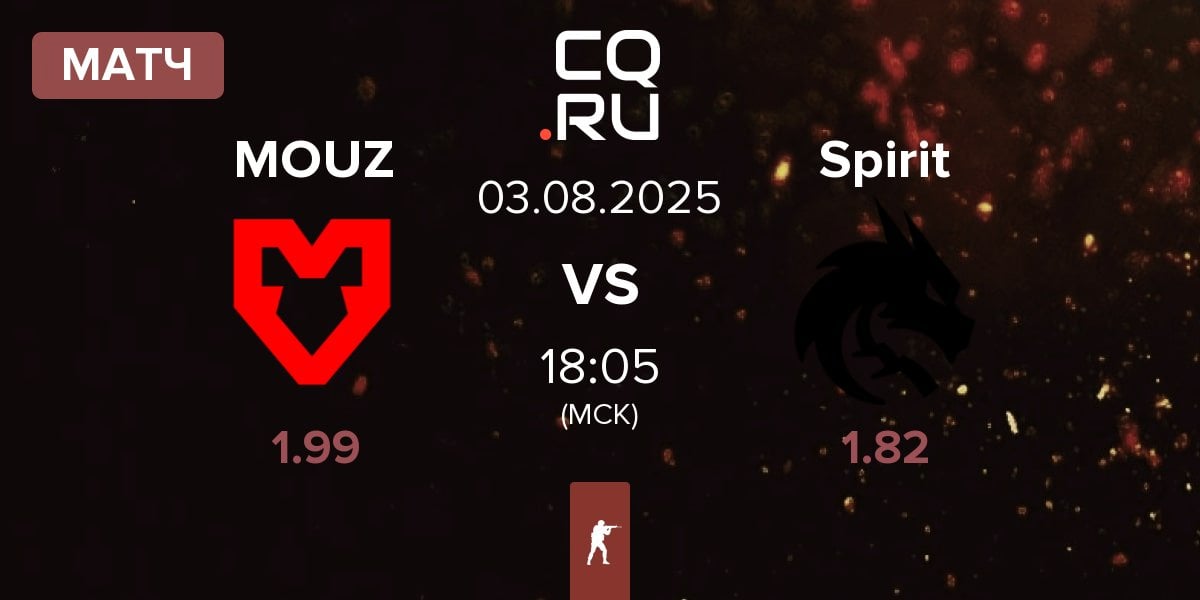 Матч MOUZ vs Team Spirit Spirit | 03.08