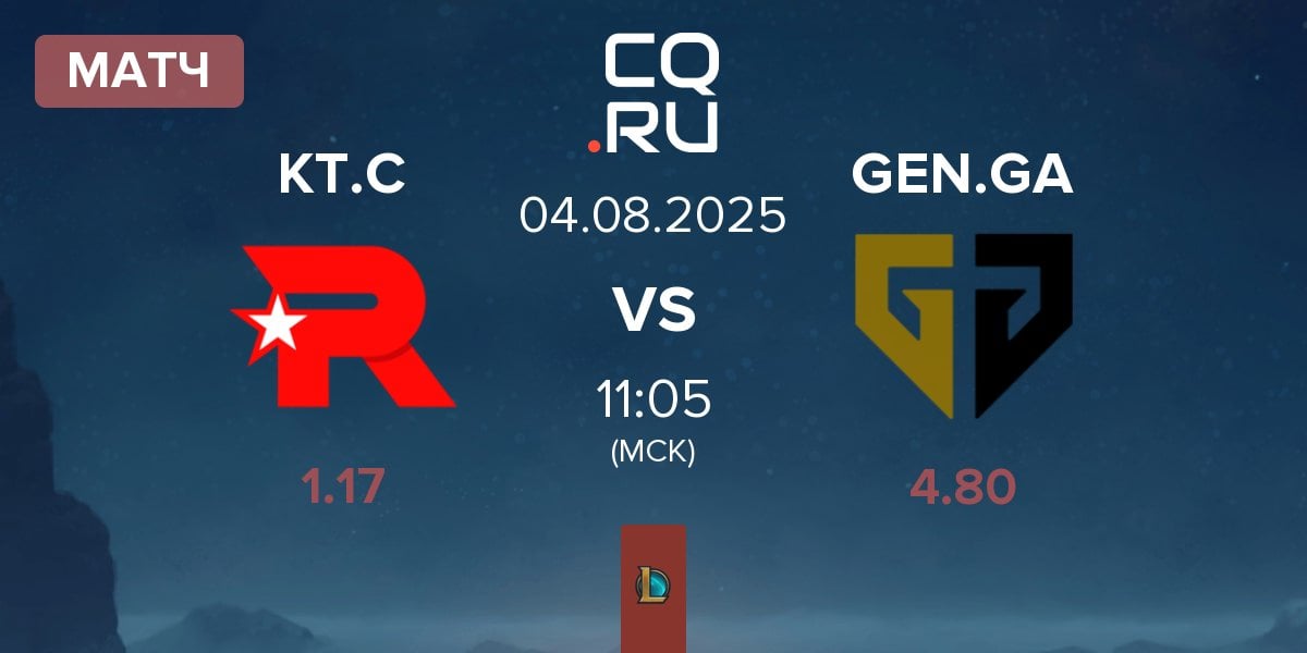 Матч KT Rolster Challengers KT.C vs Gen.G Global Academy GEN.GA | 04.08