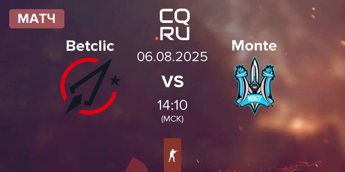 Матч Betclic Apogee Esports Betclic vs Monte | 06.08