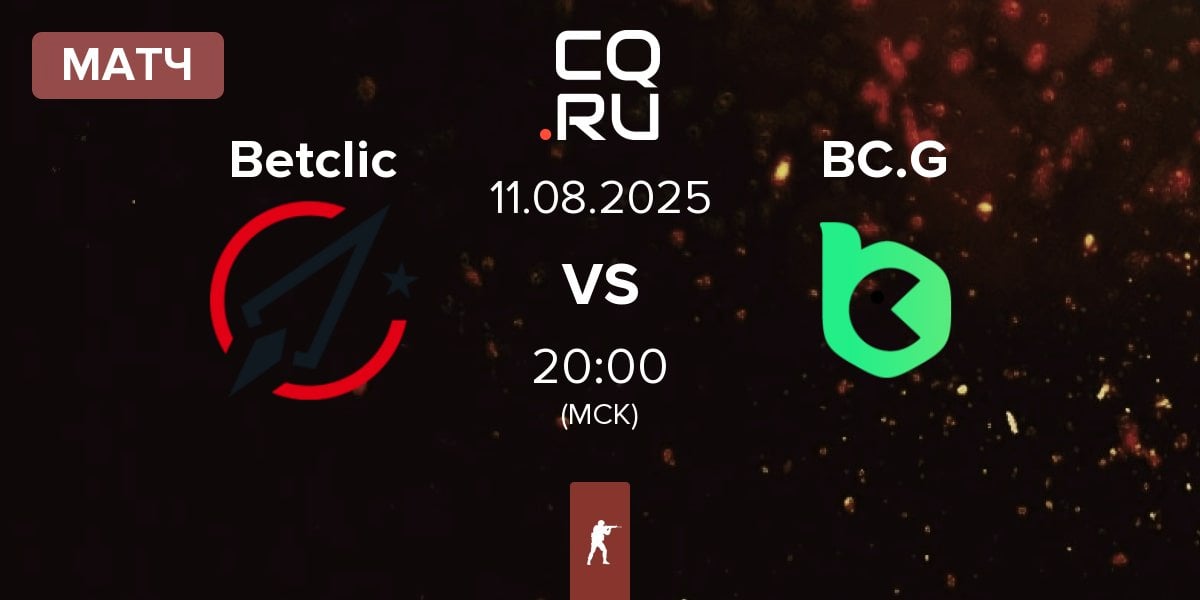 Матч Betclic vs BC.Game Esports BC.G | 11.08