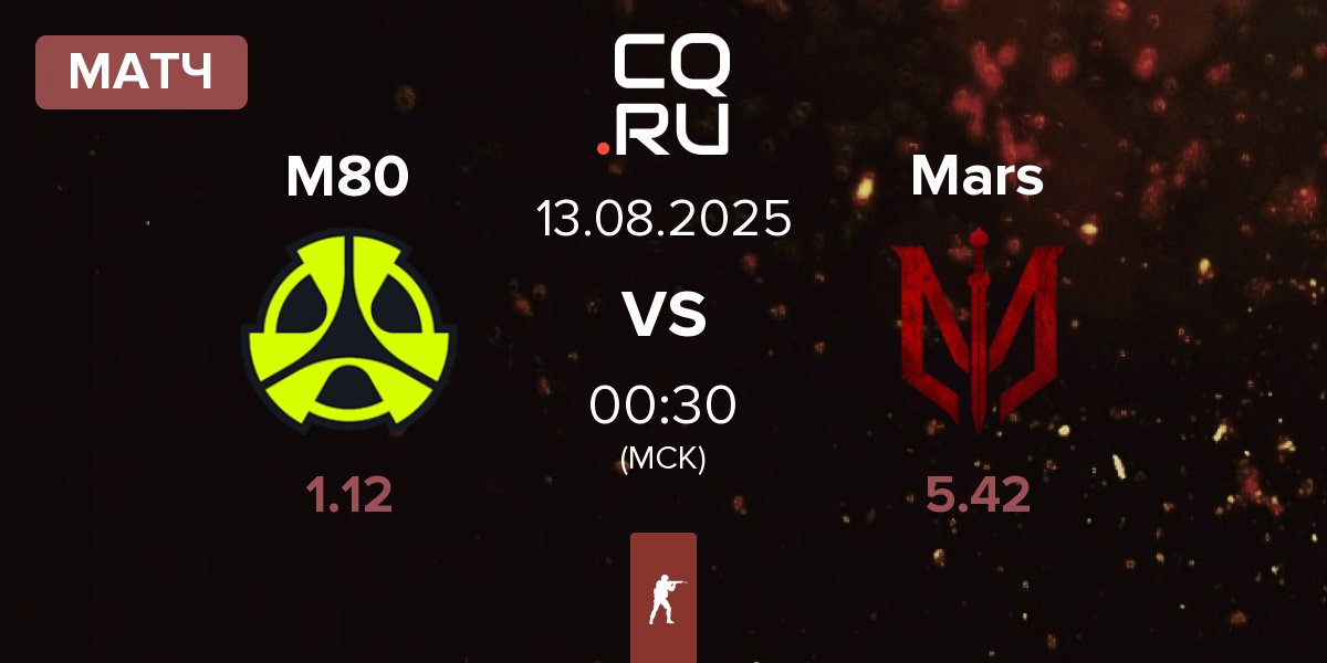 Матч M80 vs Marsborne Mars | 13.08