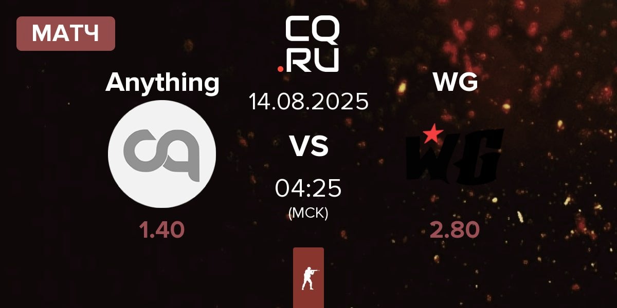 Матч anything else Anything vs Wanted Goons WG | 14.08