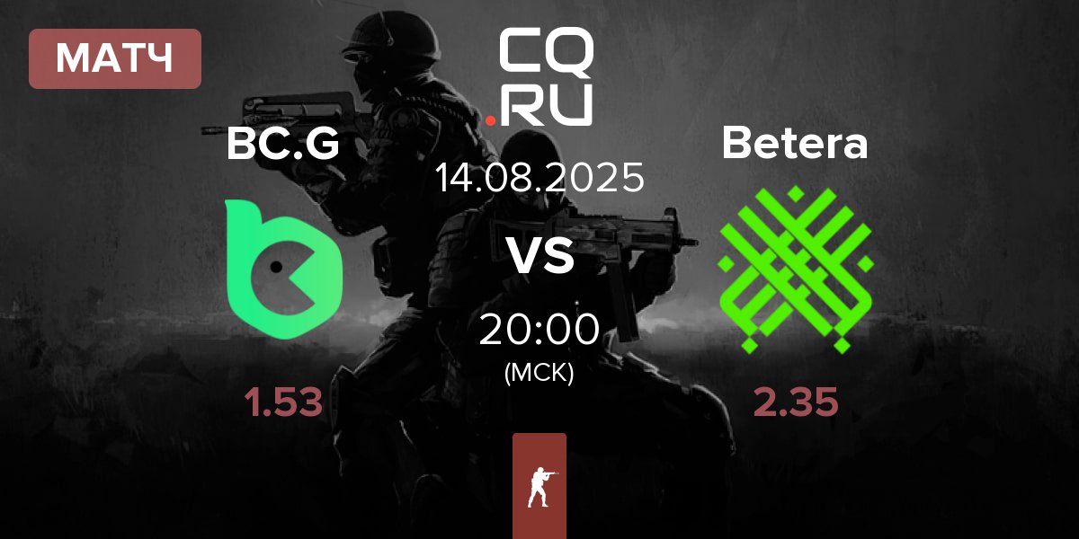 Матч BC.Game Esports BC.G vs Betera Esports Betera | 14.08