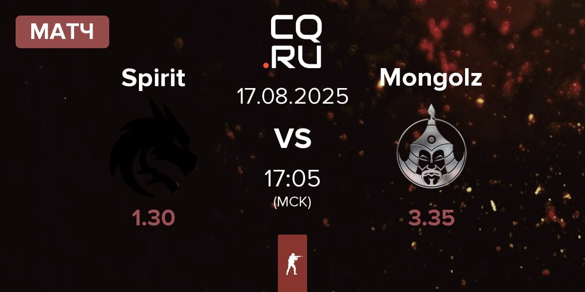 Матч Team Spirit Spirit vs The Mongolz Mongolz | 17.08