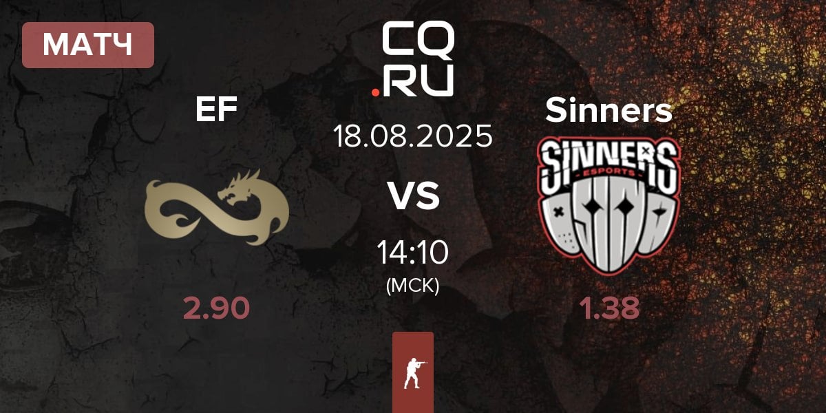 Матч Eternal Fire EF vs Sinners Esports Sinners | 18.08