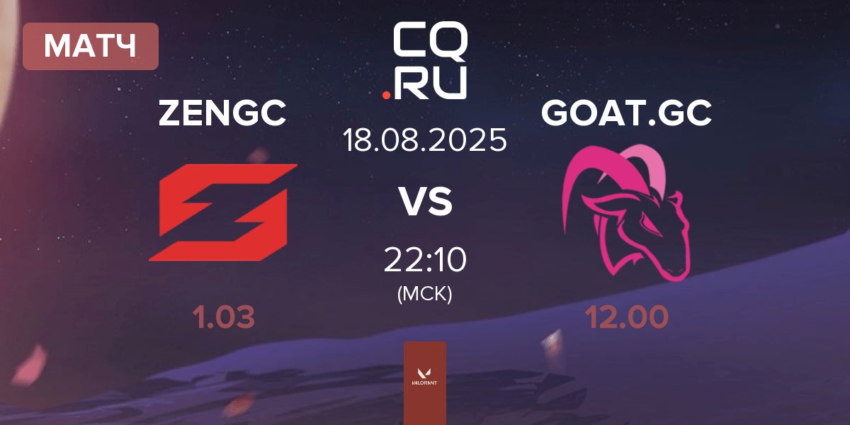 Матч Zen eSports GC ZENGC vs Las Cabras GC GOAT.GC | 18.08