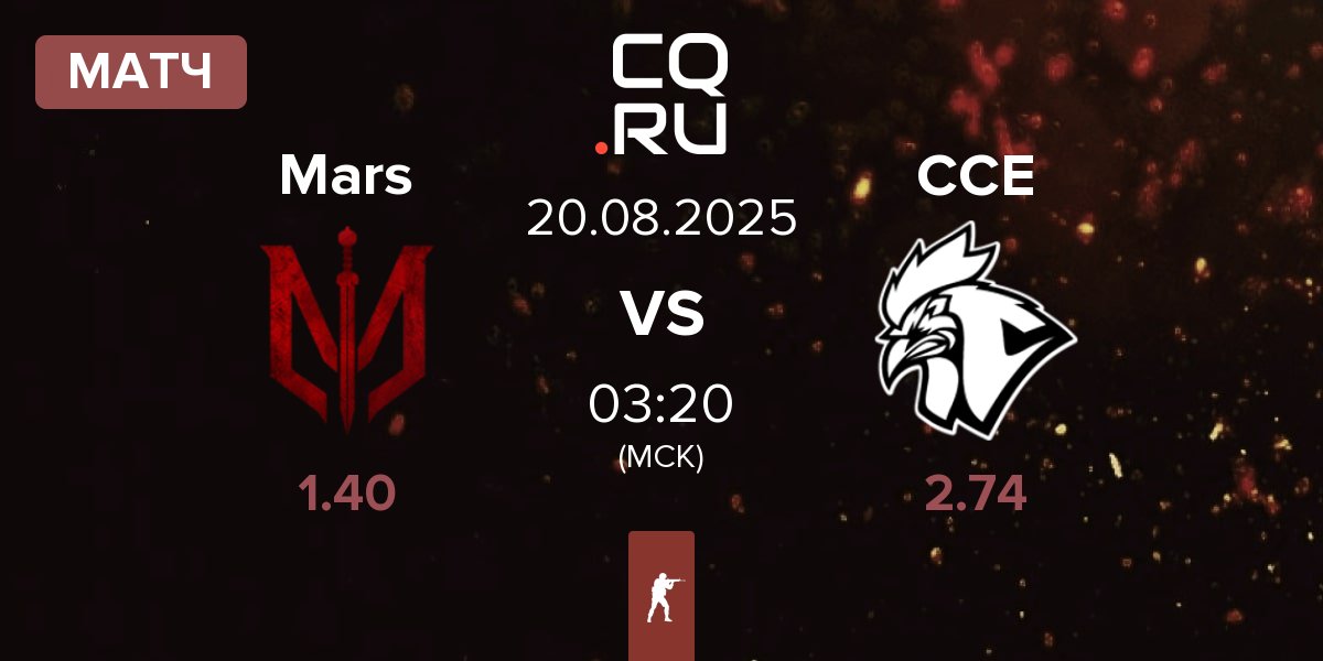 Матч Marsborne Mars vs Chicken Coop Esports CCE | 20.08