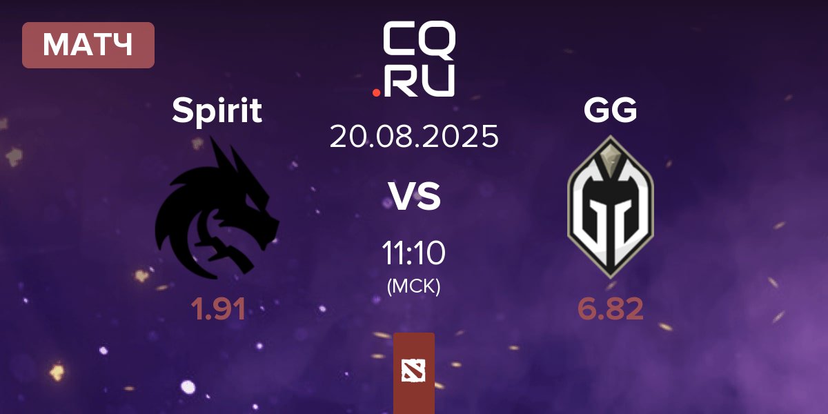 Матч Team Spirit Spirit vs Gaimin Gladiators GG | 20.08