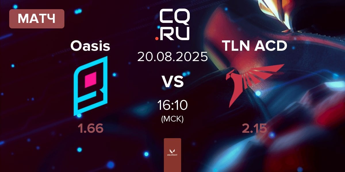 Матч Oasis Gaming Oasis vs TALON Academy TLN ACD | 20.08