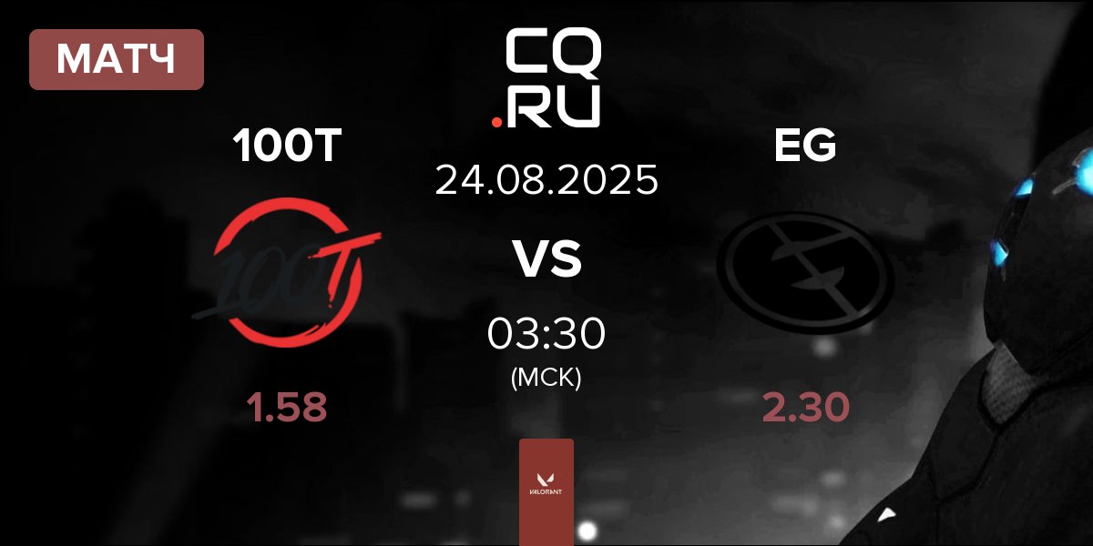 Матч 100 Thieves 100T vs Evil Geniuses EG | 24.08