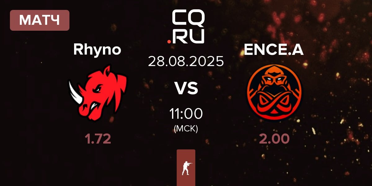 Матч Rhyno Esports Rhyno vs ENCE Academy ENCE.A | 28.08