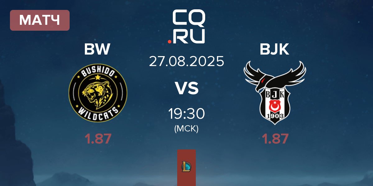 Матч Bushido Wildcats BW vs Besiktas Esports BJK | 27.08