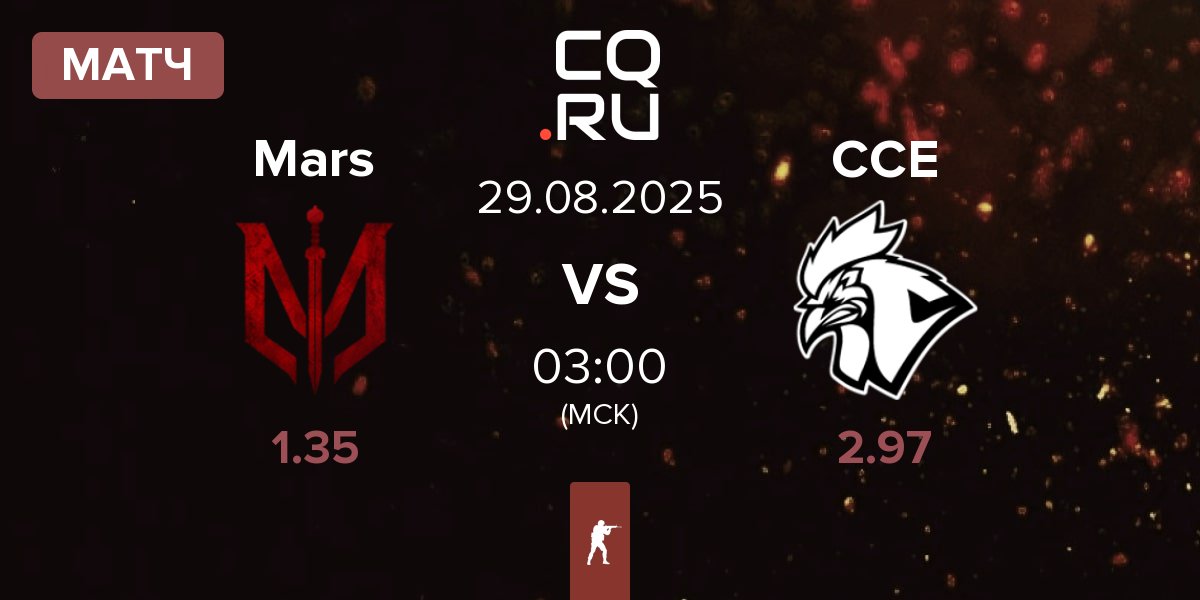 Матч Marsborne Mars vs Chicken Coop Esports CCE | 28.08