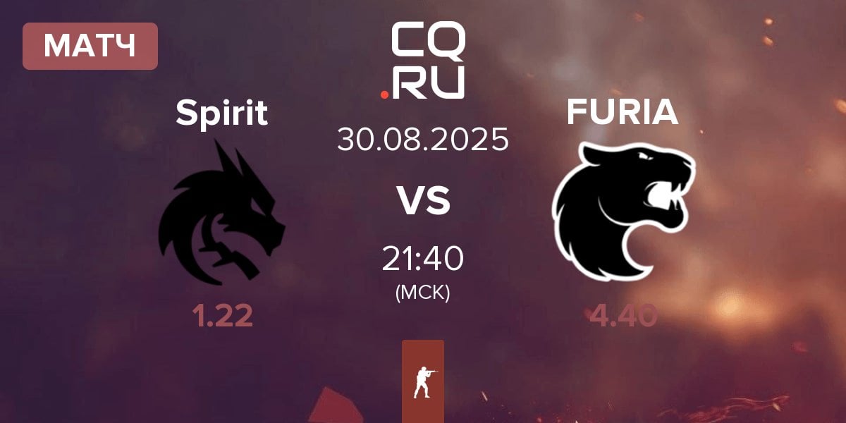 Матч Team Spirit Spirit vs FURIA Esports FURIA | 30.08