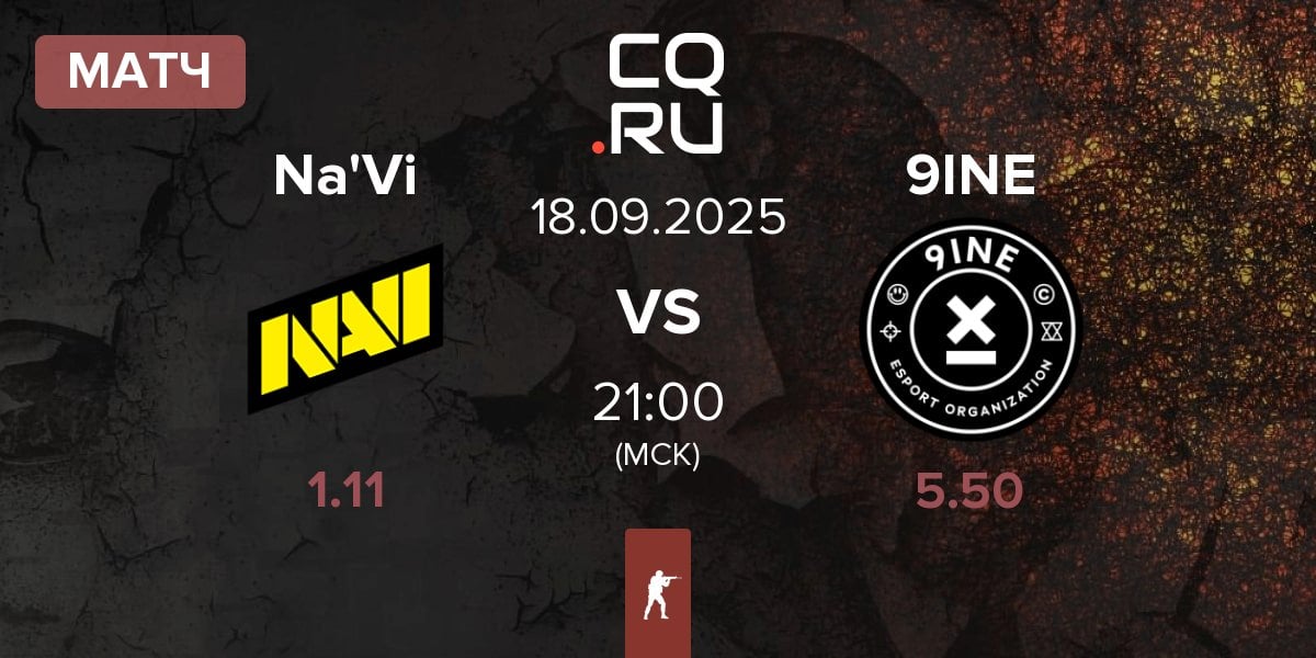 Матч Natus Vincere Na'Vi vs 9INE | 18.09