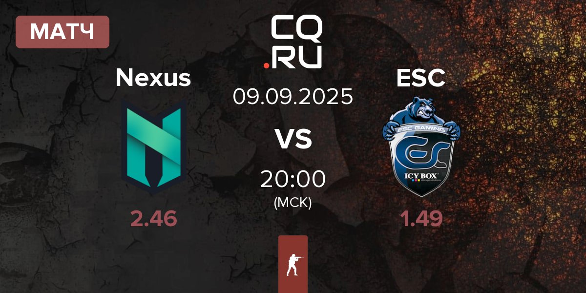 Матч Nexus Gaming Nexus vs ESC Gaming ESC | 09.09