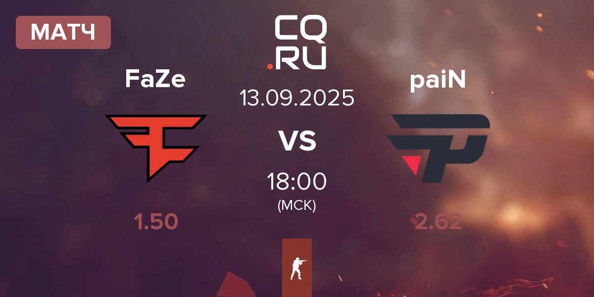 Матч FaZe Clan FaZe vs paiN Gaming paiN | 13.09