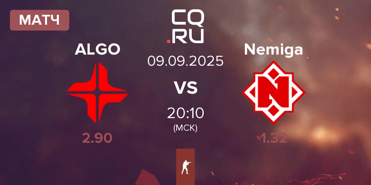 Матч ALGO Esports ALGO vs Nemiga Gaming Nemiga | 09.09