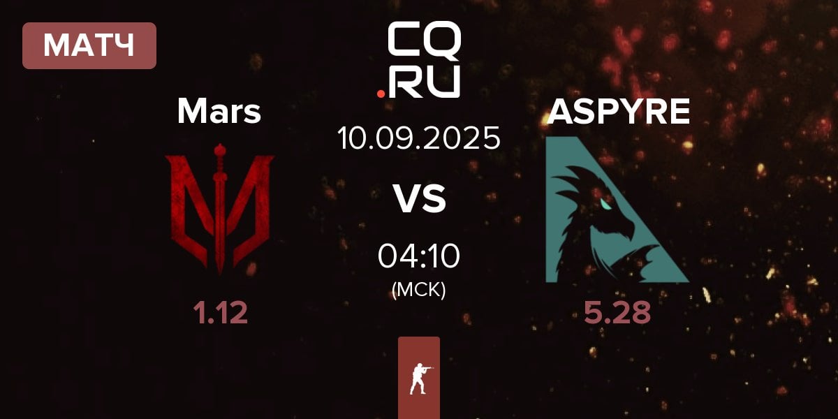 Матч Marsborne Mars vs ASPYRE | 10.09