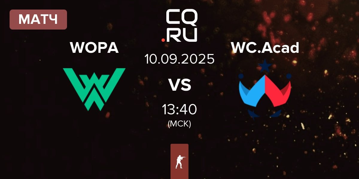 Матч WOPA Esport WOPA vs Wildcard Academy WC.Acad | 10.09