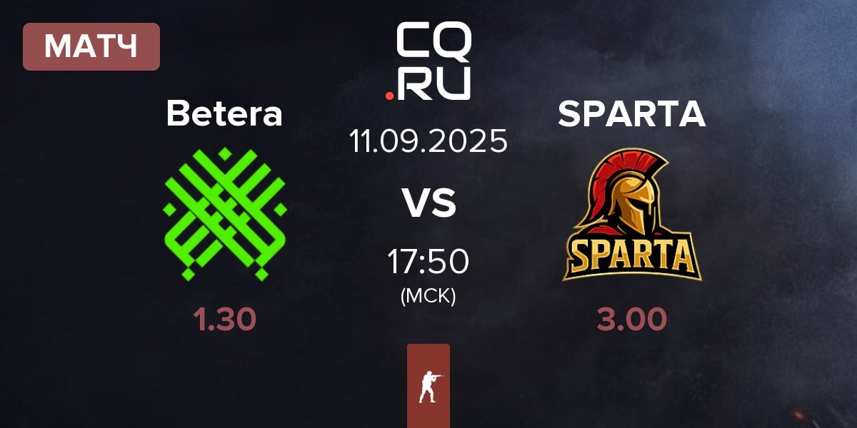 Матч Betera Esports Betera vs SPARTA Esports SPARTA | 11.09