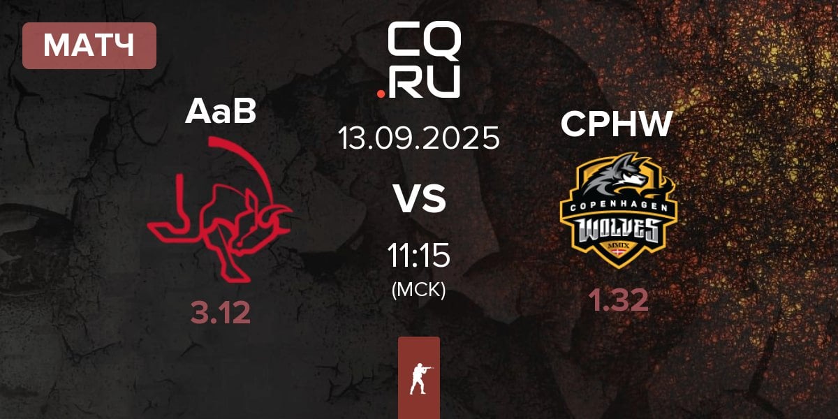Матч AaB esport AaB vs Copenhagen Wolves CPHW | 13.09