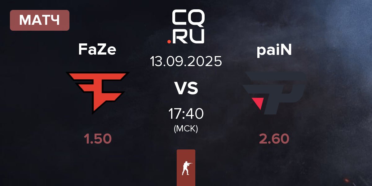 Матч FaZe Clan FaZe vs paiN Gaming paiN | 13.09