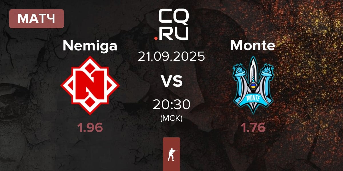 Матч Nemiga Gaming Nemiga vs Monte | 21.09