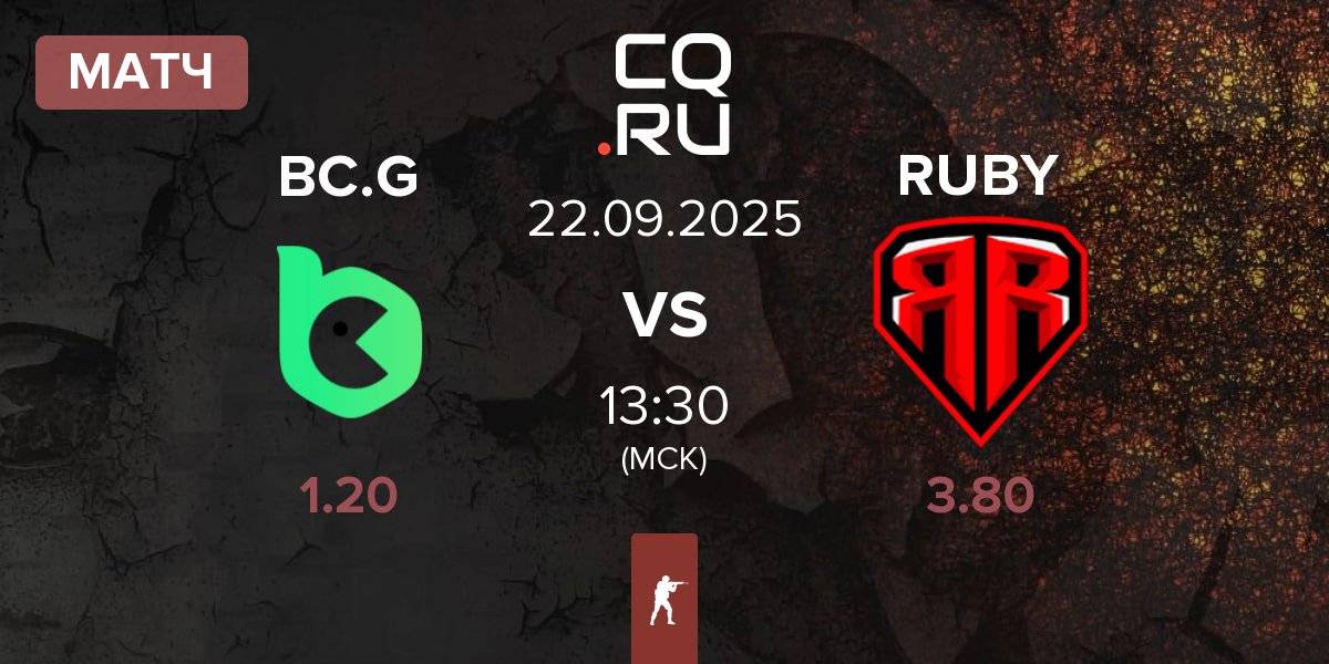 Матч BC.Game Esports BC.G vs RUBY | 22.09