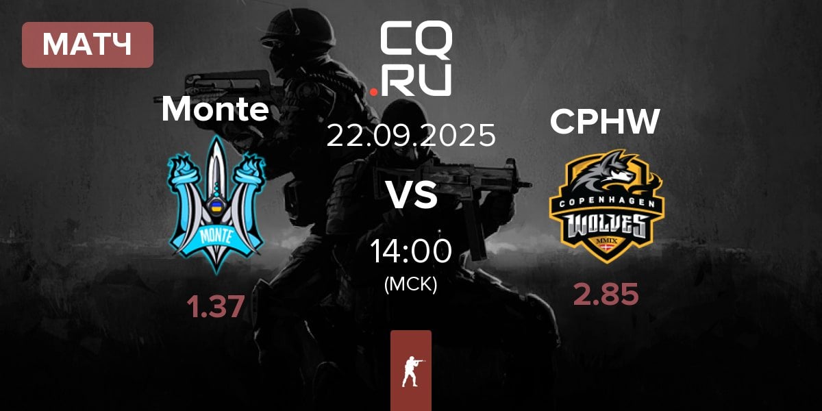 Матч Monte vs Copenhagen Wolves CPHW | 22.09